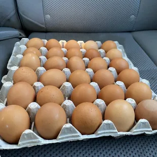 Farm fresh eggs! This flat was $5.00!