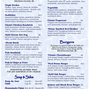the menu