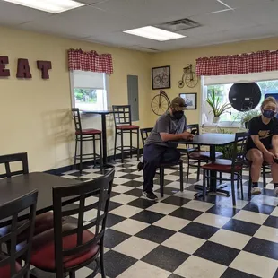two people sitting at a table