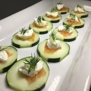 Pleasanton Catering Company - Salmon Cucumber Bites