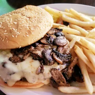 Yummy burger @lunch with a friend