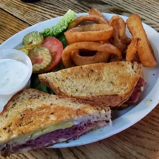 My Grilled Pastrami w/Onion Rings