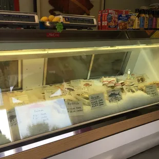 a display of seafood
