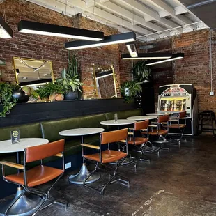 Tables and chairs indoors