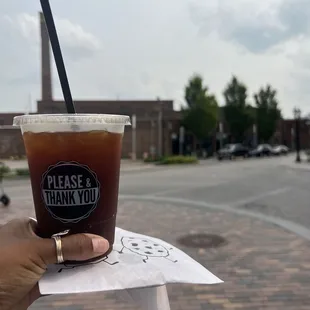  person holding a drink