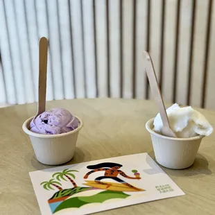 Ube coco crush and Yuzu sorbet