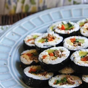 Kimbob (Vegetable-$3.00) (Beef-$3.50) Mon-Fri 11 to 2