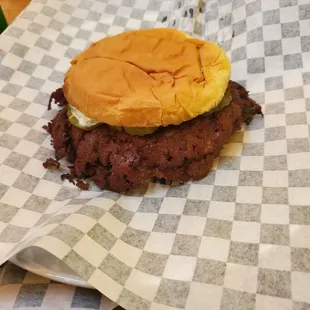 Peanut butter &amp; bacon burger smash!