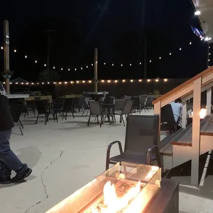 Outdoor patio seating area