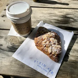 Almond Croissant and Looseleaf Tea