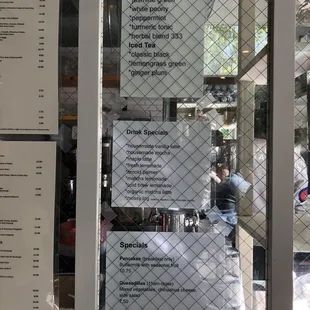 Drink Specials Menu &amp; Specials Menu