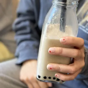 Brown Sugar Ice Milk Smoothie with boba