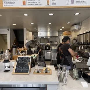 Interior of Plentea in San Francisco.