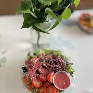 a plate of food on a table