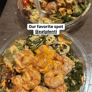 Bangin Shrimp (bottom) // Surf &amp; Turf (top)