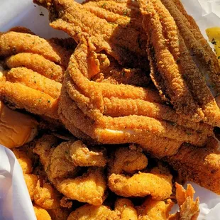 Combo Meal Filet of Sole Jumbo Shrimp French Fries