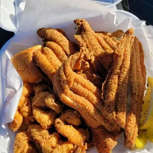 Combo Meal Filet of Sole Jumbo Shrimp French Fries