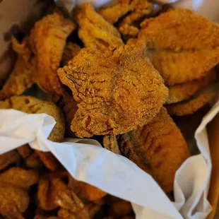 a box of fried fish