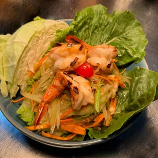 Green Papaya Salad add Shrimps