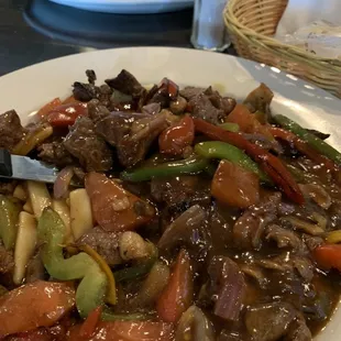 Ma Pliers Beef tenderloin tips.