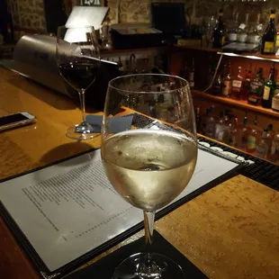 Enjoying a great glass of wine before dinner