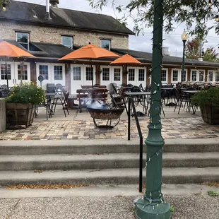 Cool patio out front.