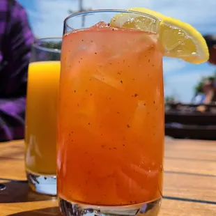 Seasonal strawberry lemonade