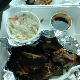 Ribs and slaw