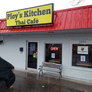 the front of the restaurant