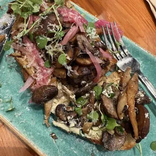 Mushroom and Fontina Toast