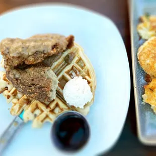 food, waffles