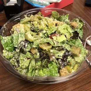 My Red-Blooded Vegan salad back at my desk. So good! One of the best salads I&apos;ve EVER had.