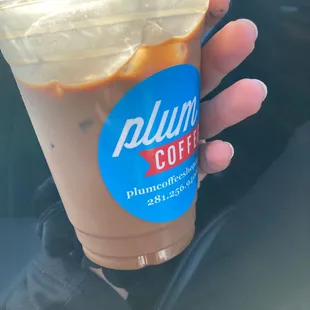 Peanut butter mocha with oat milk