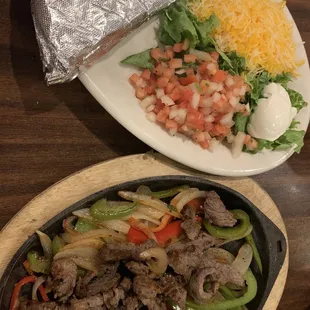Steak fajitas