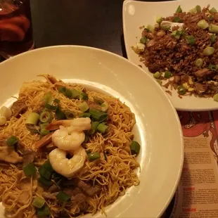 Perry's Lo-Main and Pork Fried Rice.