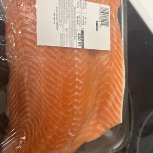 Salmon ready to be cooked