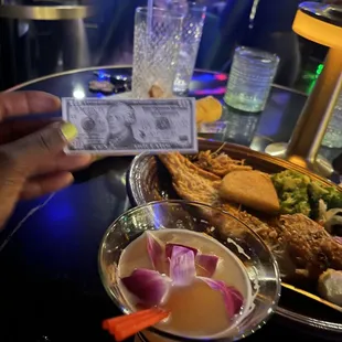 Free shot after my friend killed it at karaoke