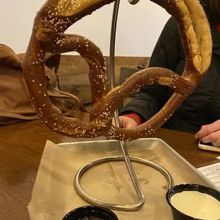 Giant pretzel appetizer