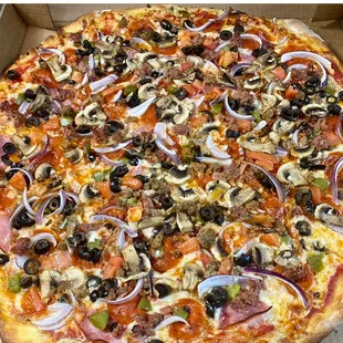 Loaded with toppings!