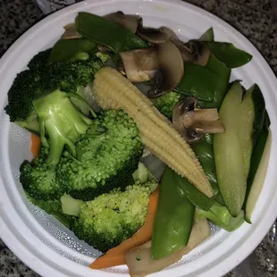 Steamed veggies no sauce