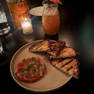 a plate of food on a table