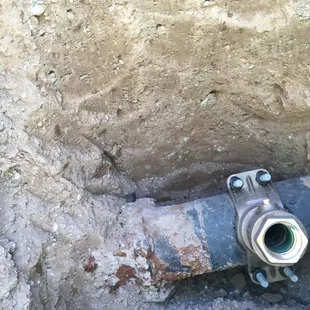 2&quot; water tap on 6&quot;ductile iron water main located in NE Albuquerque
