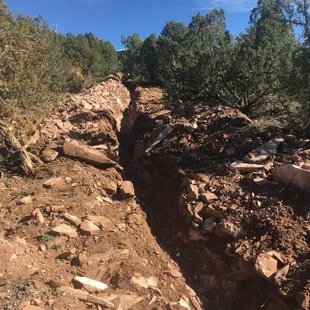 300&apos; Water line located in Tijeras. Lots of bedrock