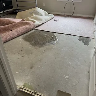 The hole was all closed up, after repair.