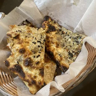 Mushroom naan, ghee and shrooms