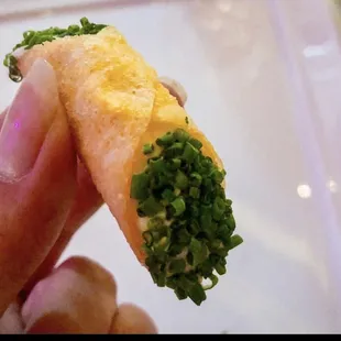 Smoked salmon cannoli