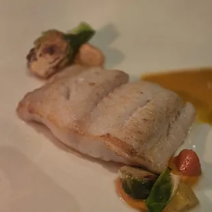 Roast local black cod