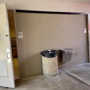 Outdoor restrooms. Clean but only had two stalls