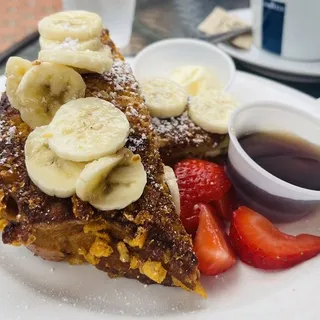 Peanut Butter & Banana Captain Crunch Mac'Nut French Toast