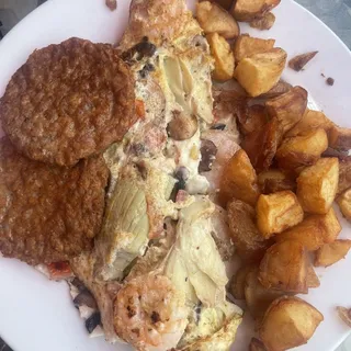 Plumeria Shrimp Omelete